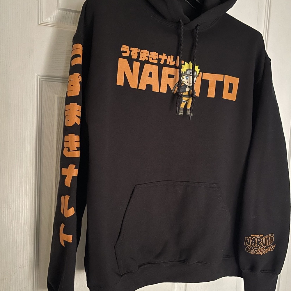 Naruto Uzumaki Black‎ Men's Medium Hoodie, Shippuden Anime Lightweight
